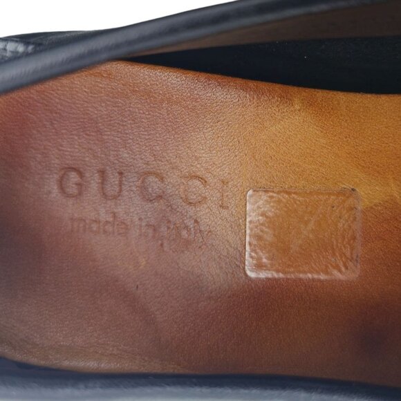 Authentic Gucci Bamboo Bit Driving Loafer Men 9.5 Black Leather Dress Shoe Italy - Picture 14 of 14